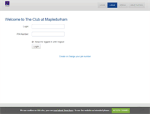 Tablet Screenshot of mapledurhamgolfclub.com